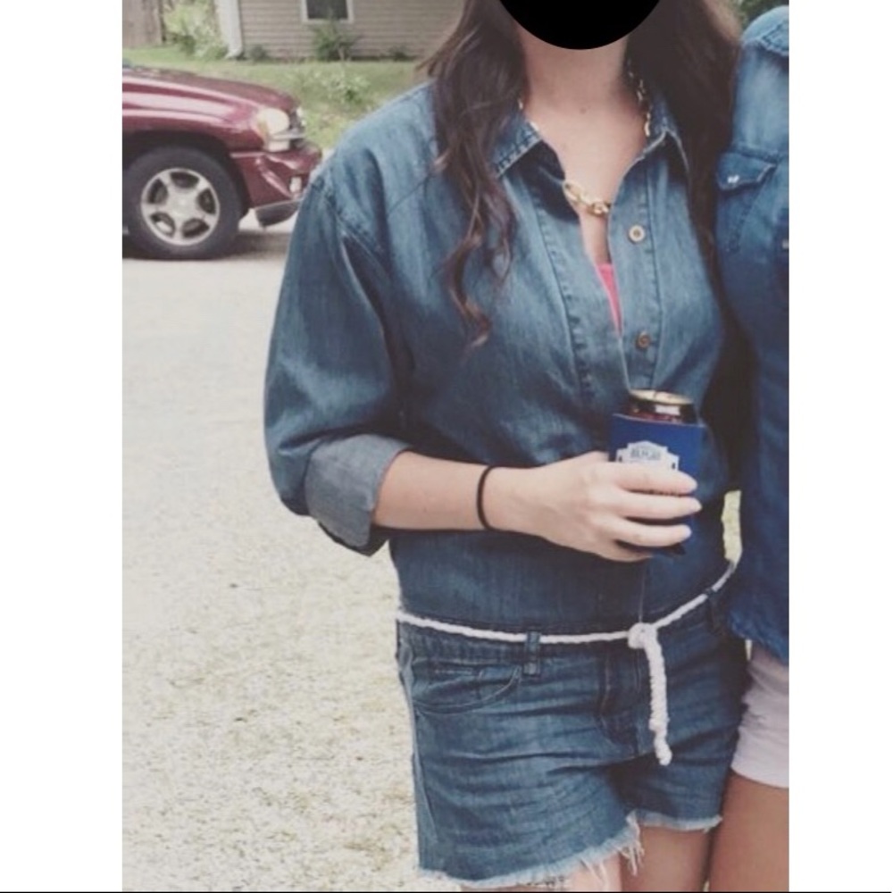 Jean Short Romper